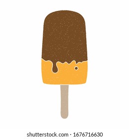 diseño vectorial de helados. estilo digital dibujado a mano. textura ganadora