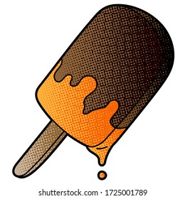 ice cream vector design. digital hand drawn. comic style