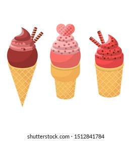 Ice cream vector design illustration isolated on white background