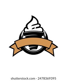 Ice cream vector design logo