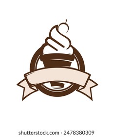 Ice cream vector design logo