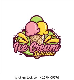 Ice cream vector design premium-1