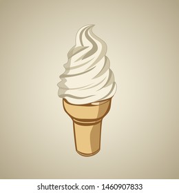 ice cream vector design. design for promotion banner, ice cream illustration.
