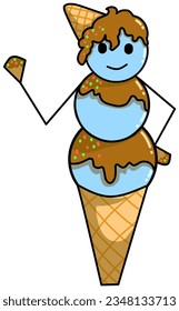 Ice cream vector design, vector stock illustration