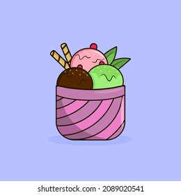 Ice cream vector dessert tasty sweet summer