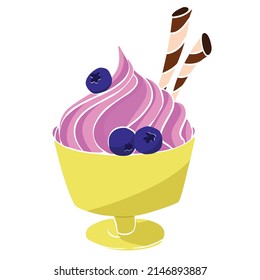 Ice cream . Vector eps 10 illustration on white background