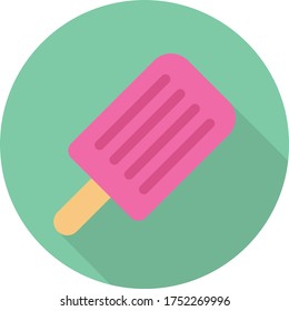 ice cream vector flat color icon 