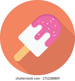 ice cream vector flat color icon 