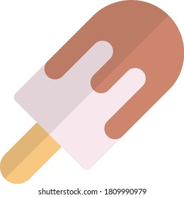 ice cream vector flat color icon 