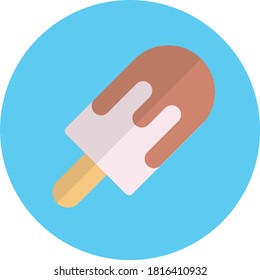 ice cream vector flat color icon 