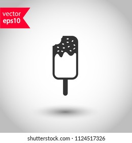 Ice Cream vector flat icon. Studio background. EPS 10 vector sign.