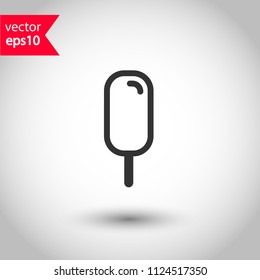 Ice Cream vector flat icon. Studio background. EPS 10 vector sign.