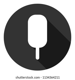 Ice Cream vector flat icon. Gray background with shadow. Vector flat sign.