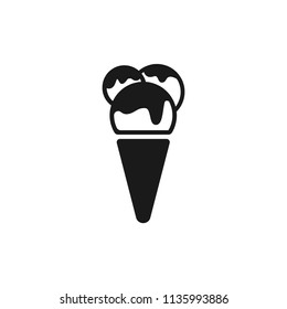 Ice Cream vector flat icon. Vector flat sign.