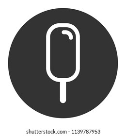 Ice Cream vector flat icon. Gray background. Vector flat sign.
