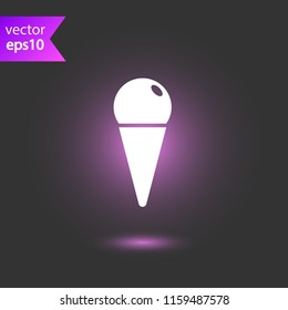 Ice Cream vector flat icon. EPS 10 flat Ice-Cream symbol