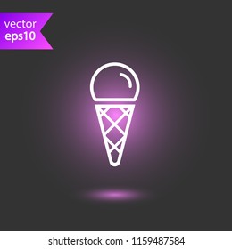 Ice Cream vector flat icon. EPS 10 flat Ice-Cream symbol