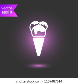 Ice Cream vector flat icon. EPS 10 flat Ice-Cream symbol