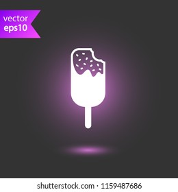 Ice Cream vector flat icon. EPS 10 flat Ice-Cream symbol