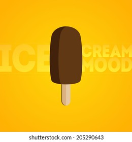 Ice cream vector flat icon poster