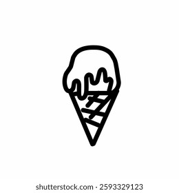 Ice Cream vector flat icon. Vector flat sign.ice cream icon.