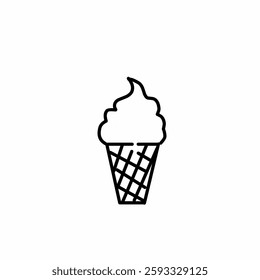 Ice Cream vector flat icon. Vector flat sign.ice cream icon.
