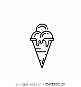 Ice Cream vector flat icon. Vector flat sign.ice cream icon.