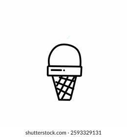Ice Cream vector flat icon. Vector flat sign.ice cream icon.