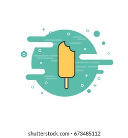 Ice cream vector flat icon. Summer illustration 