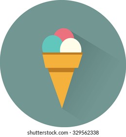 Ice Cream. Vector flat Illustration.