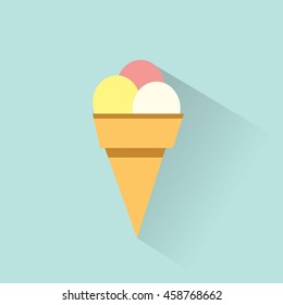 Ice Cream. Vector flat Illustration.