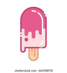 Ice cream vector flat illustration