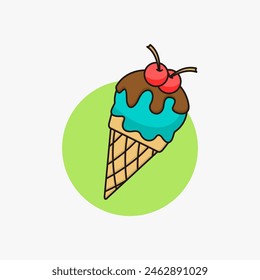 ice cream vector Flat style vector illustration design