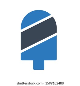 ice cream vector glyph color icon 