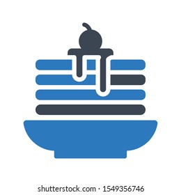 ice cream vector glyph colour icon
