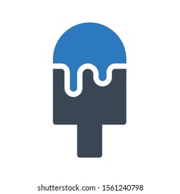 ice cream vector glyph colour icon 