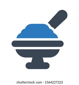 ice cream vector glyph colour icon 