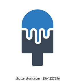 ice cream vector glyph colour icon 