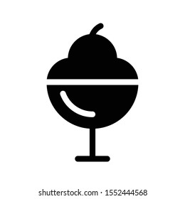 ice cream vector glyph flat icon