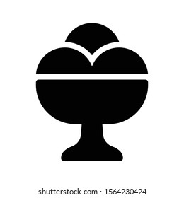 ice cream vector glyph flat icon 