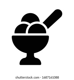 ice cream vector glyph flat icon 