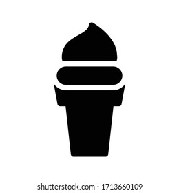 ice cream vector glyph flat icon 