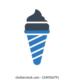 ice cream vector glyph  icon