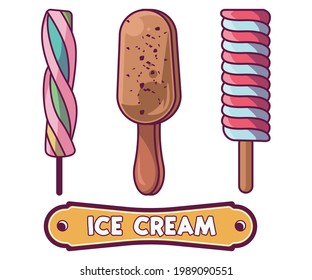 Ice Cream Vector Graphic Illustration