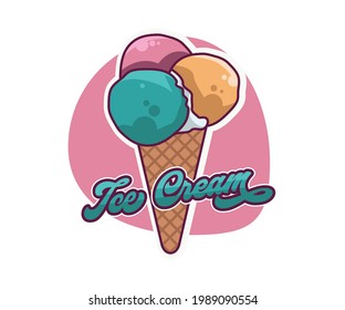Ice Cream Vector Graphic Illustration