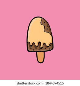 an ice cream vector, great for design on children's clothes or stickers, the size won't break because it's vector-based