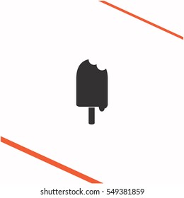 Ice Cream vector grey icon on white background. Ice Cream symbol stock bitmap illustration. Business picture.