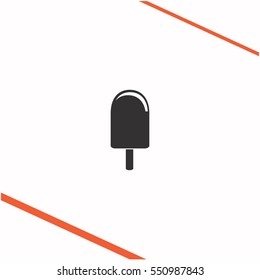 Ice Cream vector grey icon on white background. Ice Cream symbol stock   illustration. Business picture.
