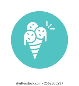 Ice Cream Vector Gylph Icon. Eps 10 File 