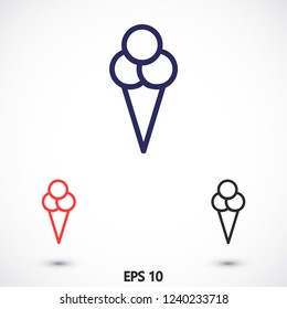 ice cream  vector icon 10 eps